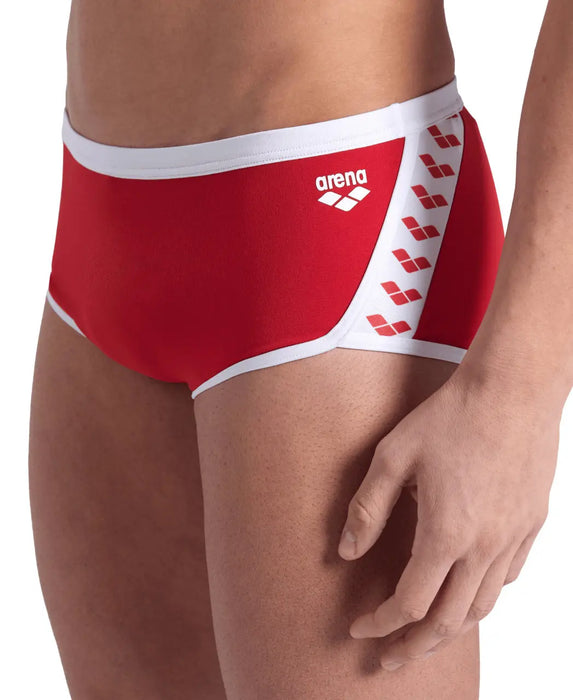 M Icons Swim Low Waist Short Solid red-white Arena