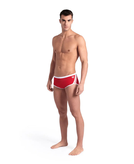 M Icons Swim Low Waist Short Solid red-white Arena