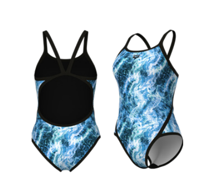 W Pacific Swimsuit Super Fly Back black-blue multi