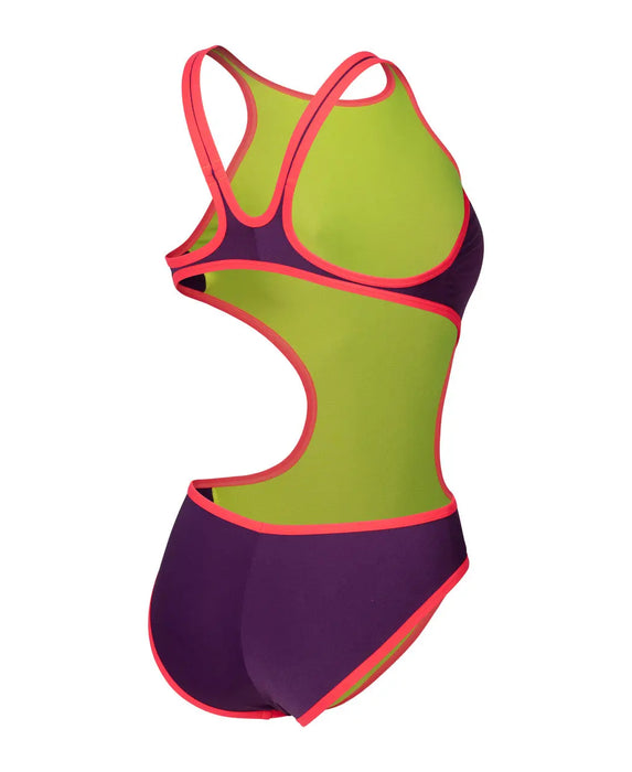 W One Biglogo One Piece plum-bright coral Arena