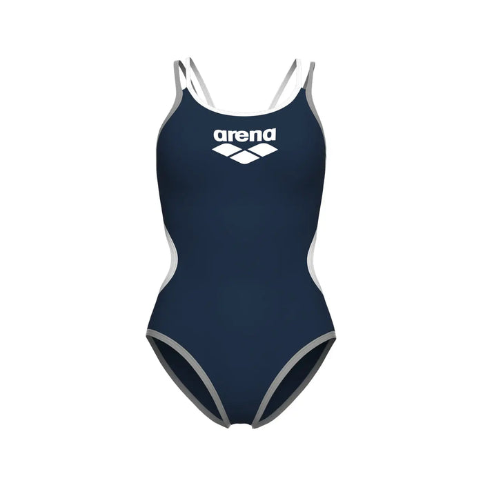 W One Double Cross Back One Piece navy-white-silver Arena