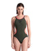 W One Double Cross Back One Piece sage-black-fluo red Arena