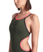 W One Double Cross Back One Piece sage-black-fluo red Arena