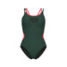W One Double Cross Back One Piece sage-black-fluo red Arena