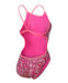 W Pink Dahlia Swimsuit Lace Back shocking pink-multi Arena