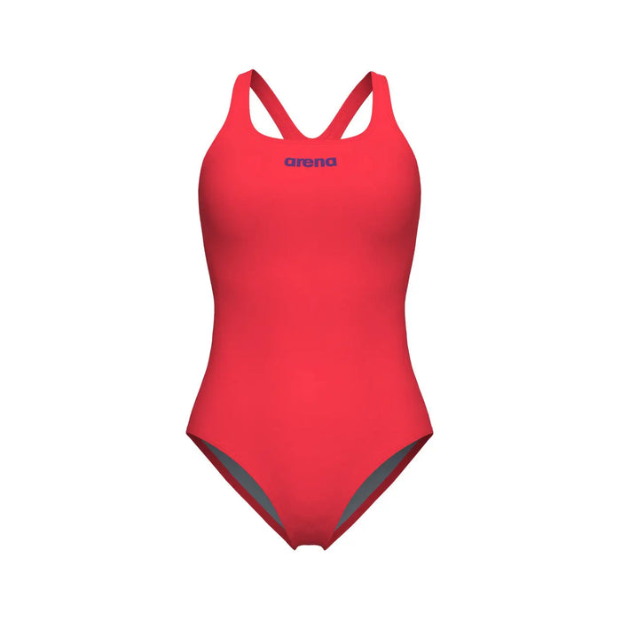W Swimsuit Swim Pro Solid Team bright-coral/plum Arena