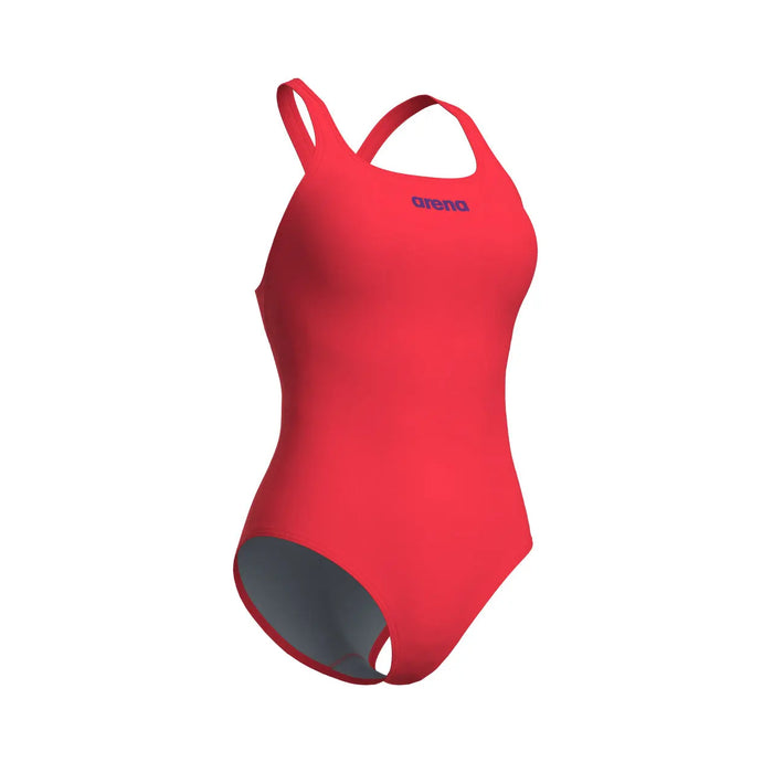 W Swimsuit Swim Pro Solid Team bright-coral/plum Arena